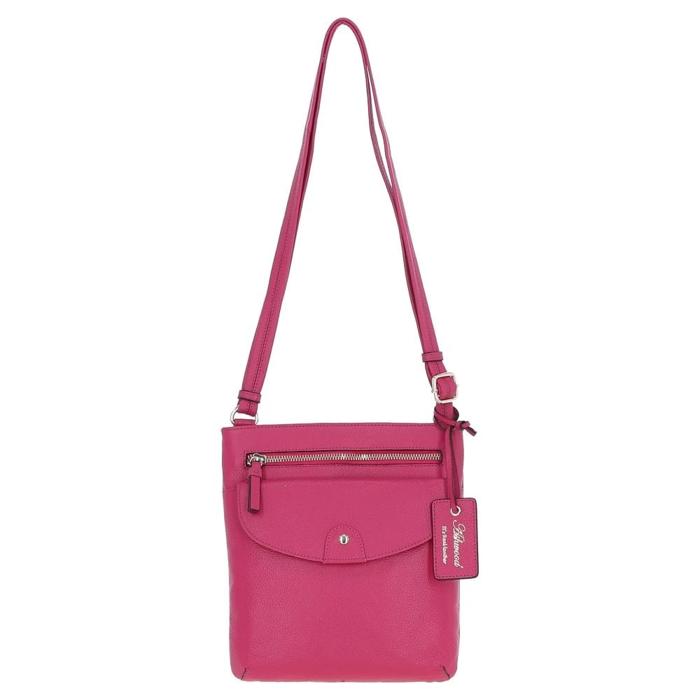 Leather Crossbody Bag Pink: CB-5