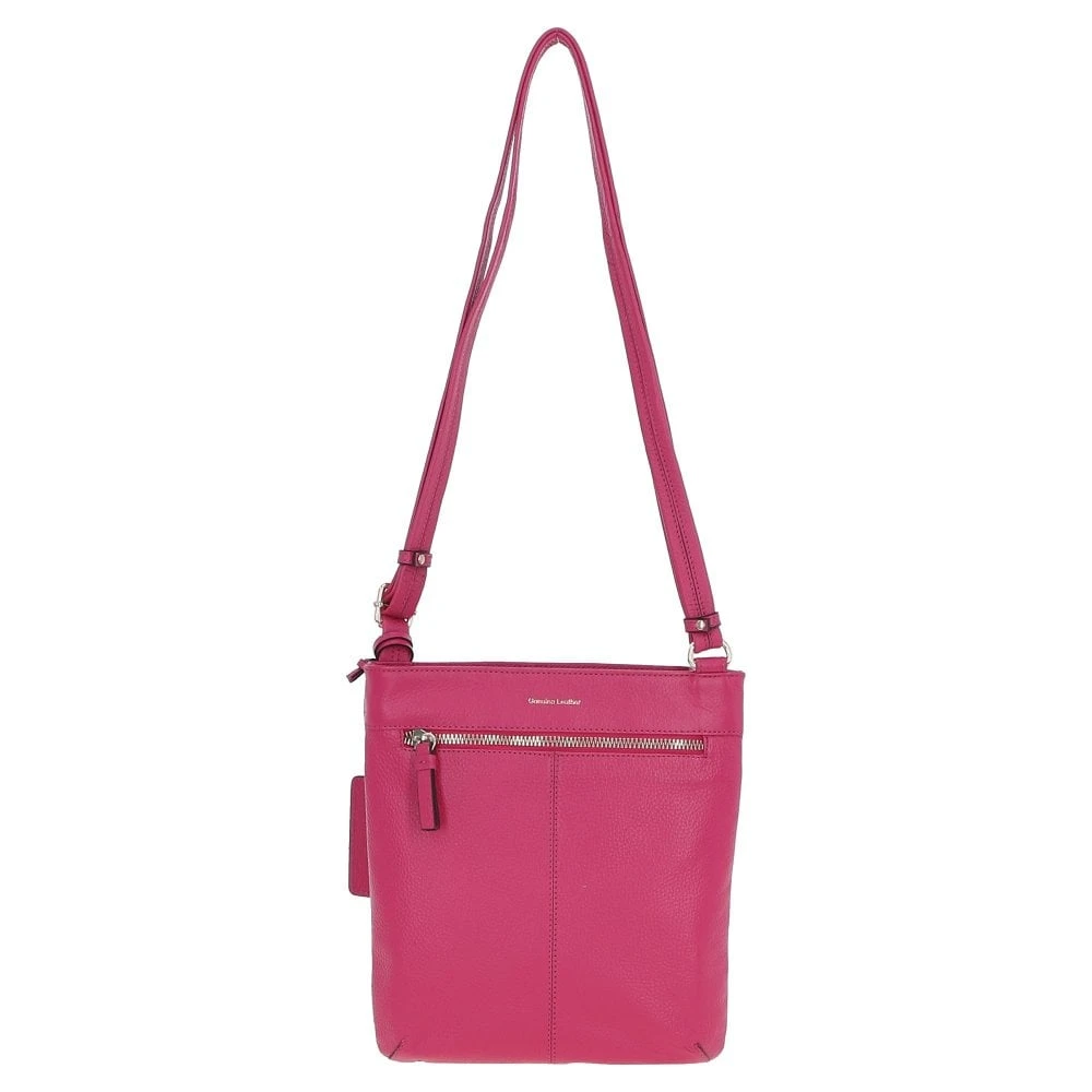 Leather Crossbody Bag Pink: CB-5 - Image 4
