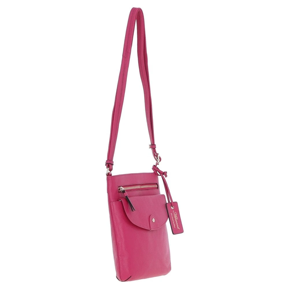 Leather Crossbody Bag Pink: CB-5 - Image 5