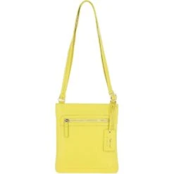 Leather Crossbody Bag Yellow: CB-3 (63014)