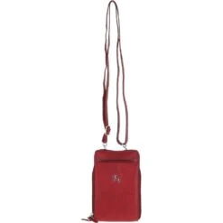 Leather Crossbody Smart Phone Bag - Bordeaux: PH-2