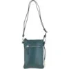 Leather Crossbody Smart Phone Bag Green: Z-71