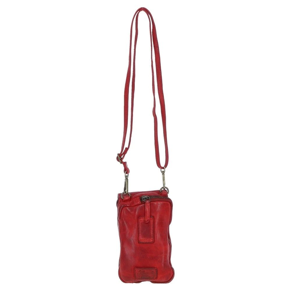 Leather Crossbody Smart Phone Bag Red: D-99 - Image 4