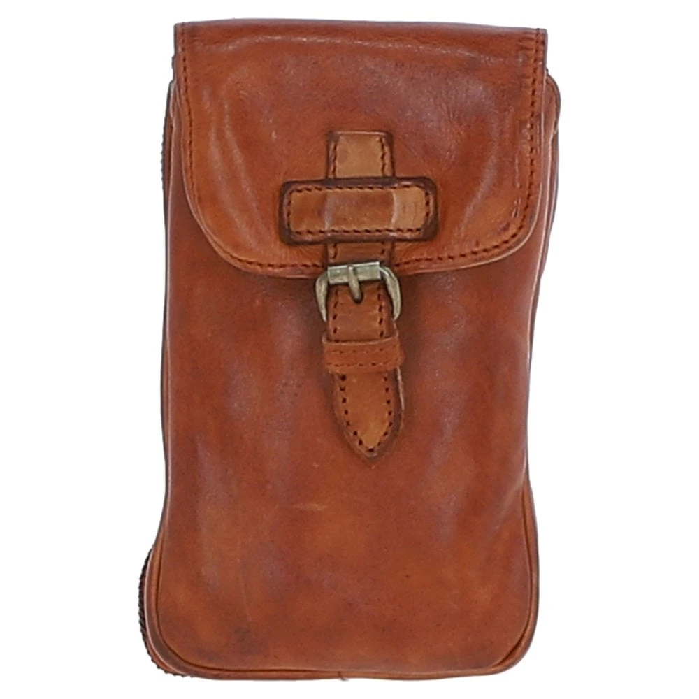 Leather Crossbody Smart Phone Bag Tan: D-99 - Image 2