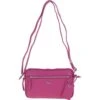 Leather Crossbody X Shoulder Bag Berry: Sterling