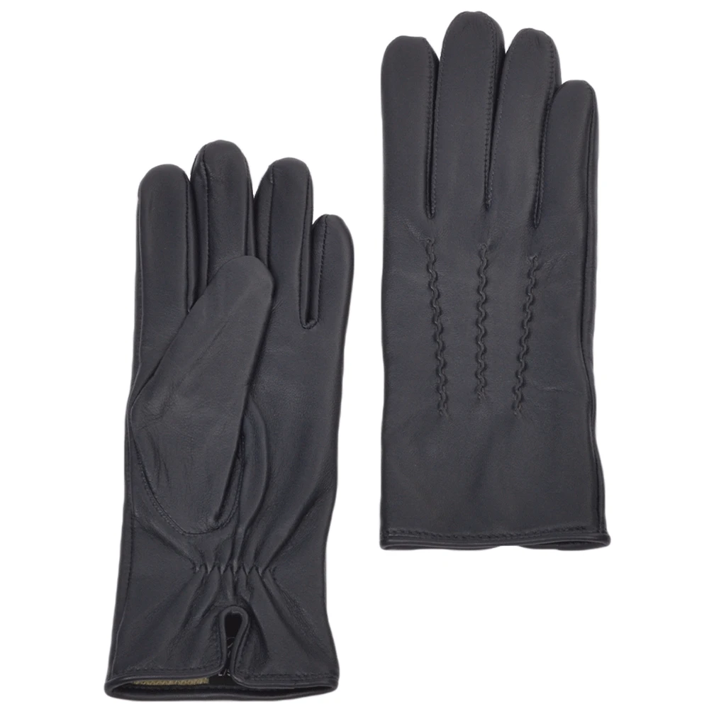 Leather Gloves Navy : 401