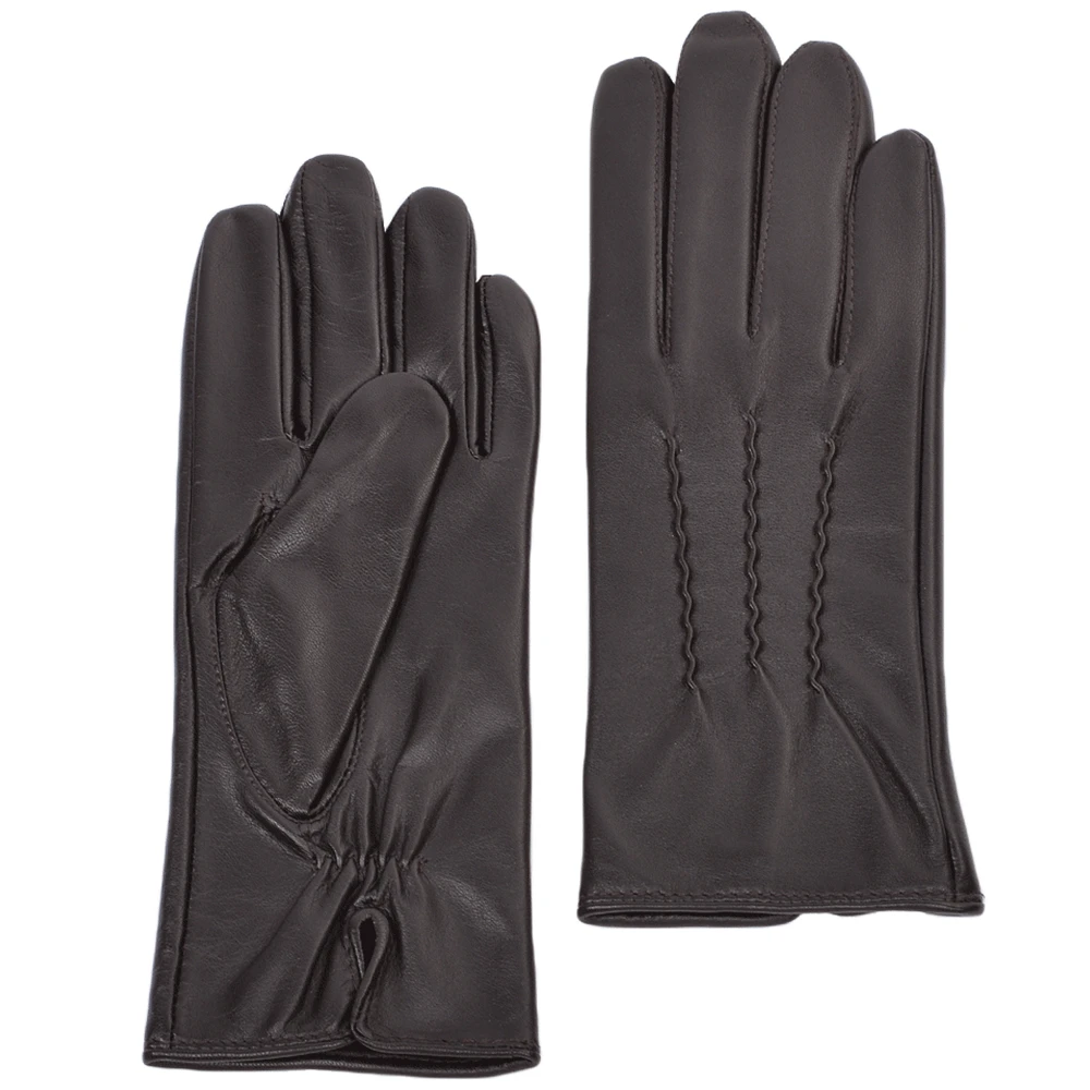 Leather Gloves Plum : 401