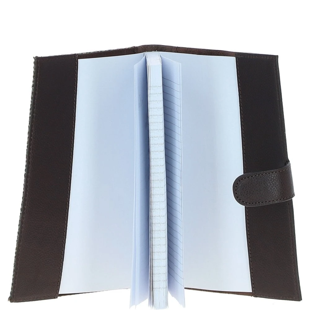 Leather & Harris Tweed A5 Notebook Brown/Green: TW-19-09-BG - Image 3