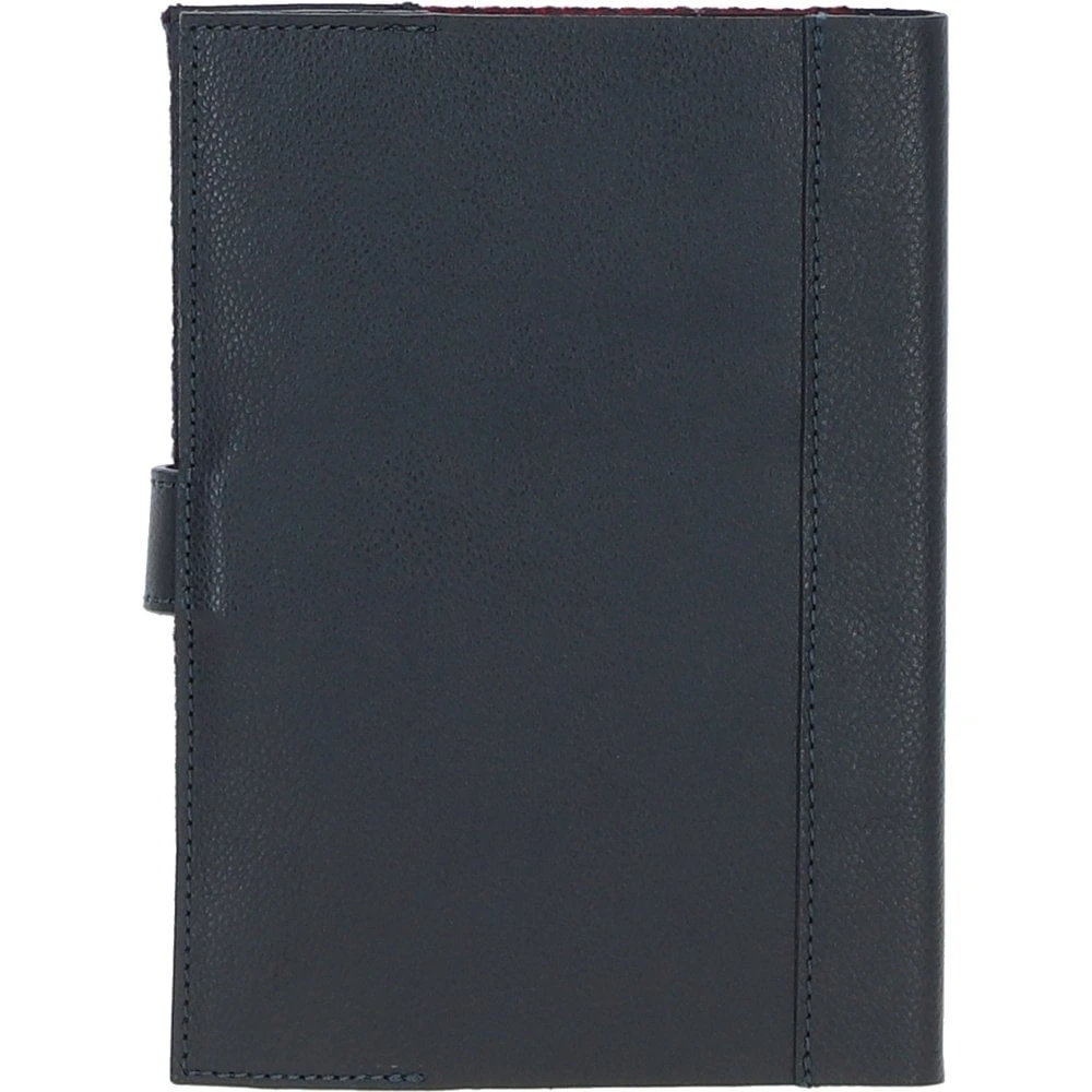 Leather & Harris Tweed A5 Notebook Navy/Pink: TW-19-06-NP - Image 2