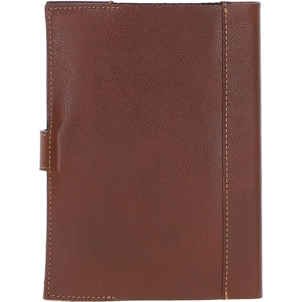 Leather & Harris Tweed A5 Notebook Tan/Green/Red: TW-19-08-TR - Image 2