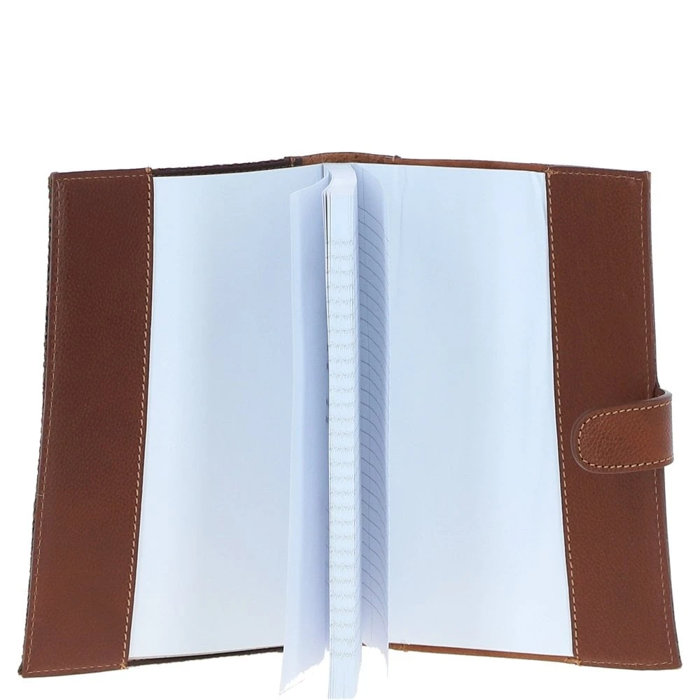 Leather & Harris Tweed A5 Notebook Tan/Green/Red: TW-19-08-TR - Image 3