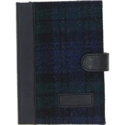 Leather & Harris Tweed A6 Notebook Black/Watch: TW-18-03-BW