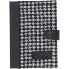 Leather & Harris Tweed A6 Notebook Black/White: TW-18-012-BW