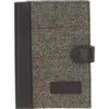 Leather & Harris Tweed A6 Notebook Brown/Green: TW-18-09-BG
