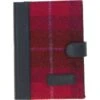 Leather & Harris Tweed A6 Notebook Navy/Pink: TW-18-06-NP