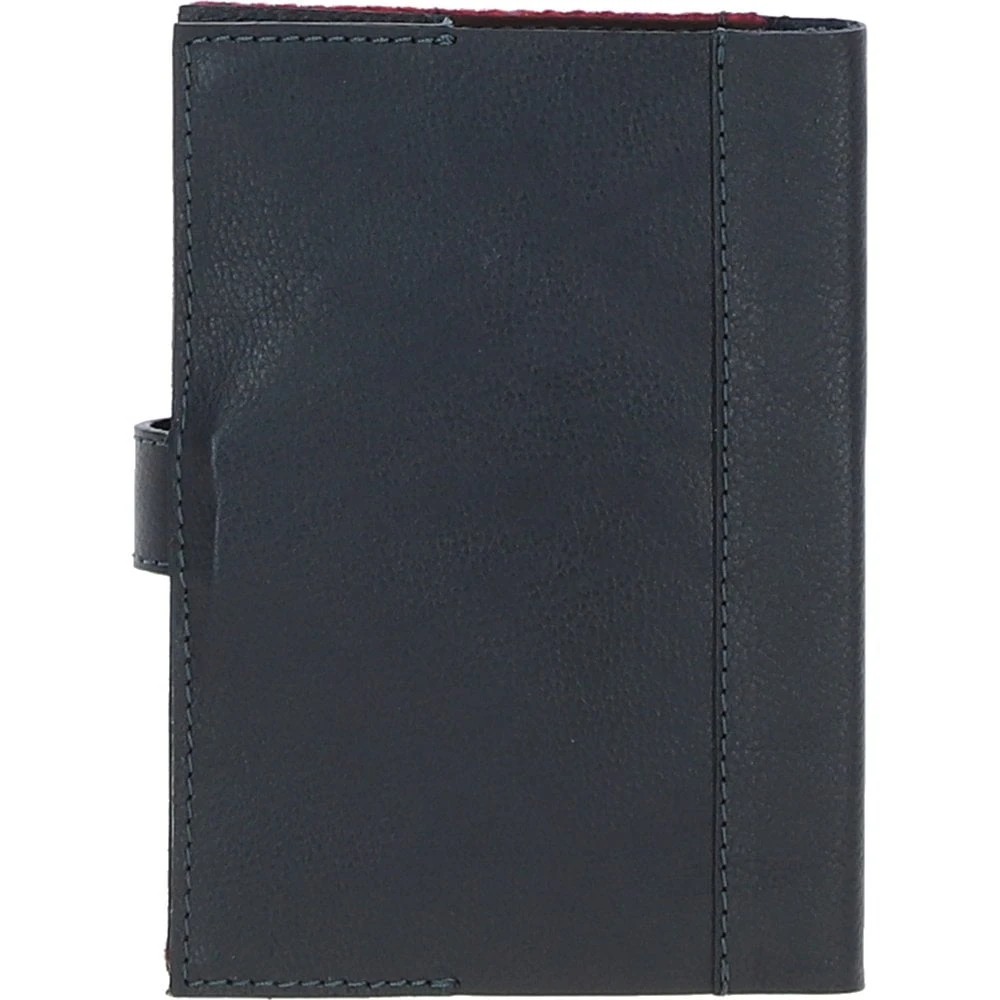 Leather & Harris Tweed A6 Notebook Navy/Pink: TW-18-06-NP - Image 2