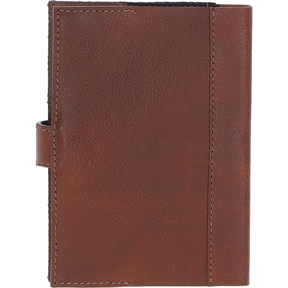 Leather & Harris Tweed A6 Notebook Tan/Navy: TW-18-011-TN - Image 2
