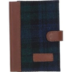 Leather & Harris Tweed A6 Notebook Tan/Watch: TW-18-04-TW