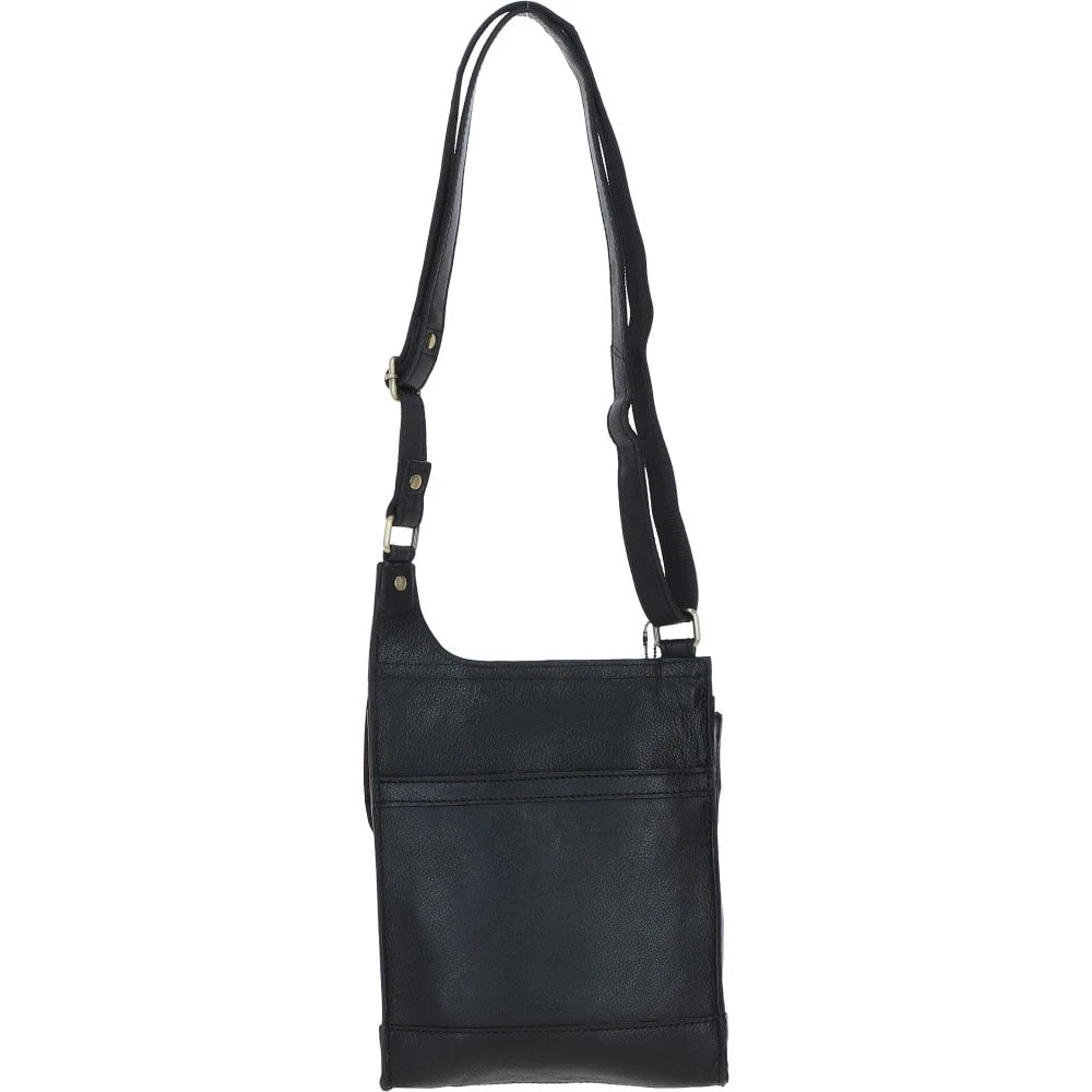 Leather & Harris Tweed Crossbody Bag Black/Green/Red: TW-24-07-BR - Image 3