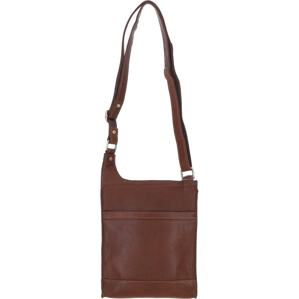 Leather & Harris Tweed Crossbody Bag Tan/Green/Red: TW-24-08-TR - Image 3