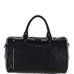 Leather Holdall – Black: T-76