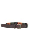 Leather Multicolored Handmade Belt Orange: POF-25