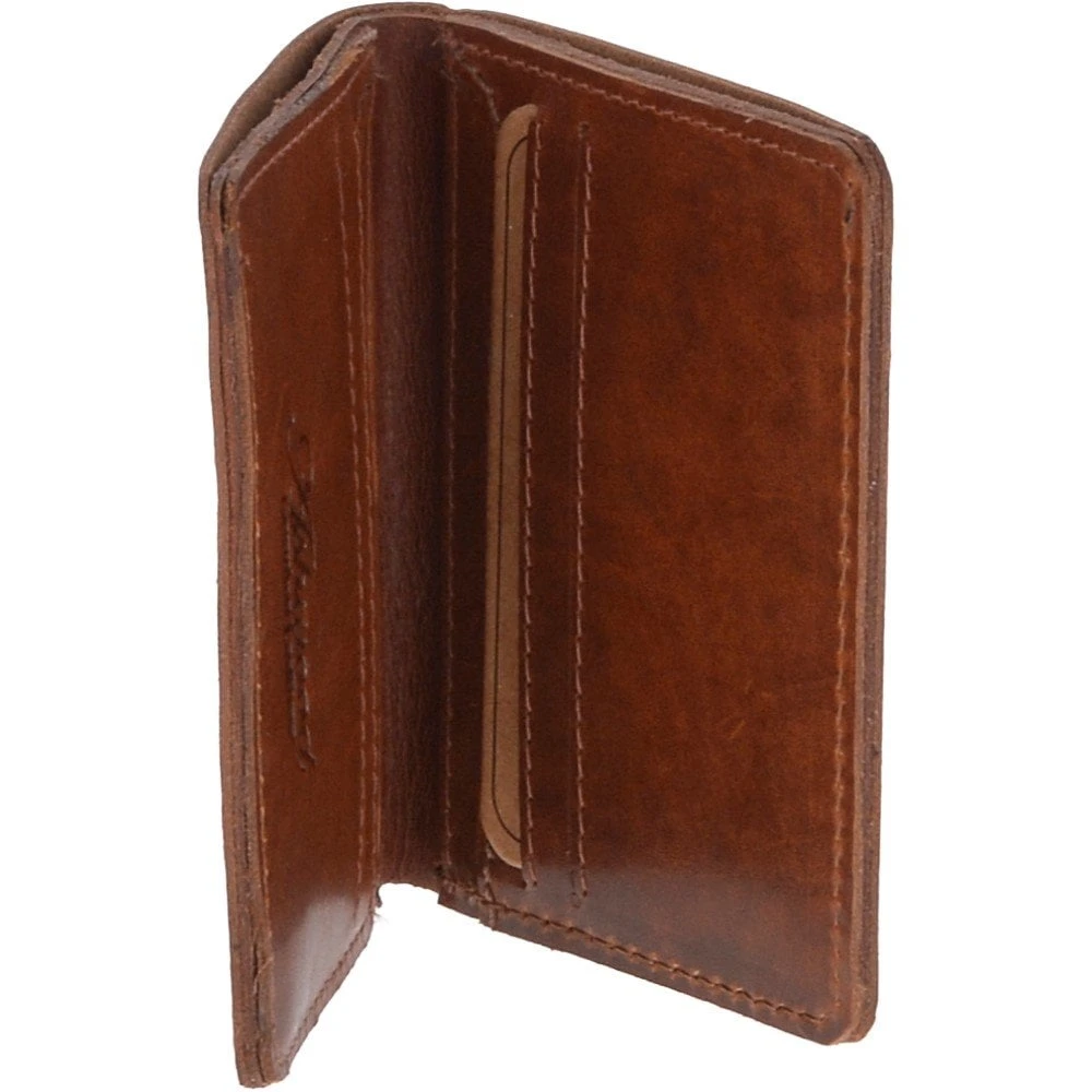 Leather Oily Hunter 6 Card Wallet Chestnut : 1886 - Image 2