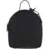 Leather Quilted Backpack Black