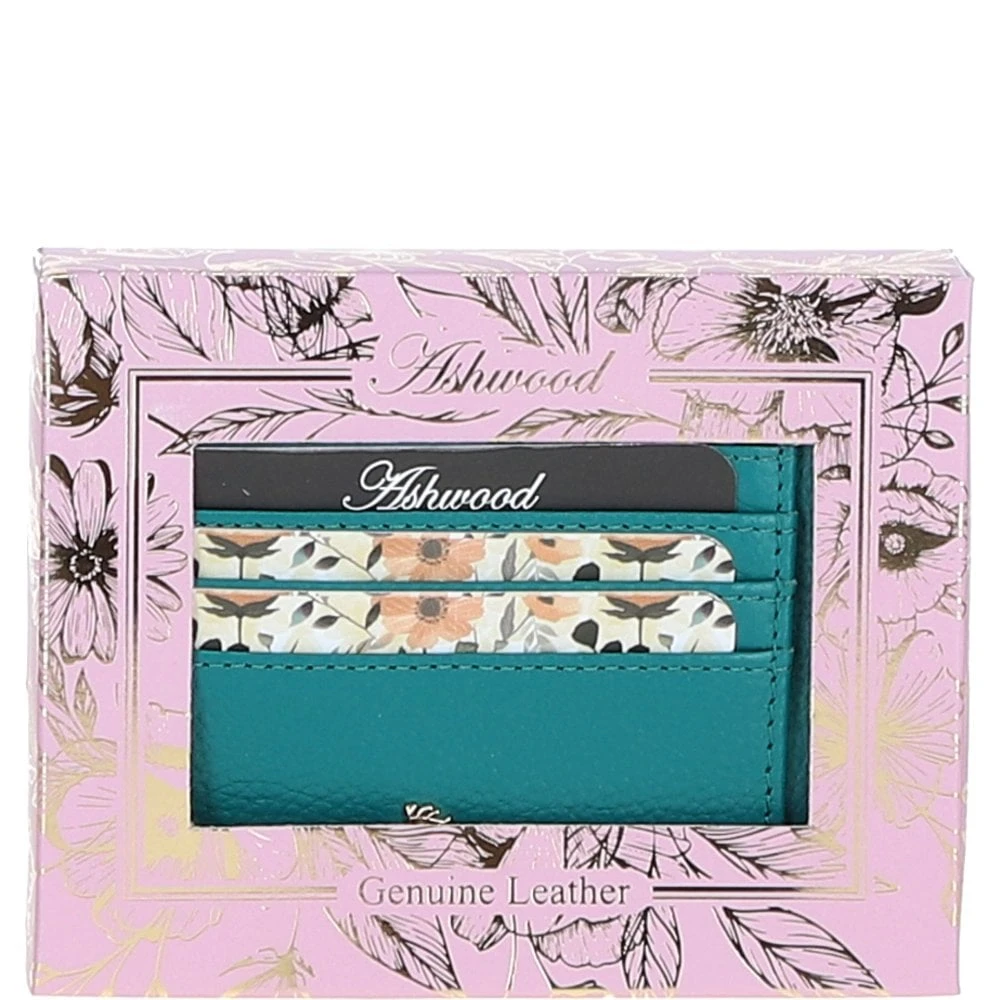 Leather RFID Protected Purse With Zip Pocket Deep Lake: 31800 - Image 2