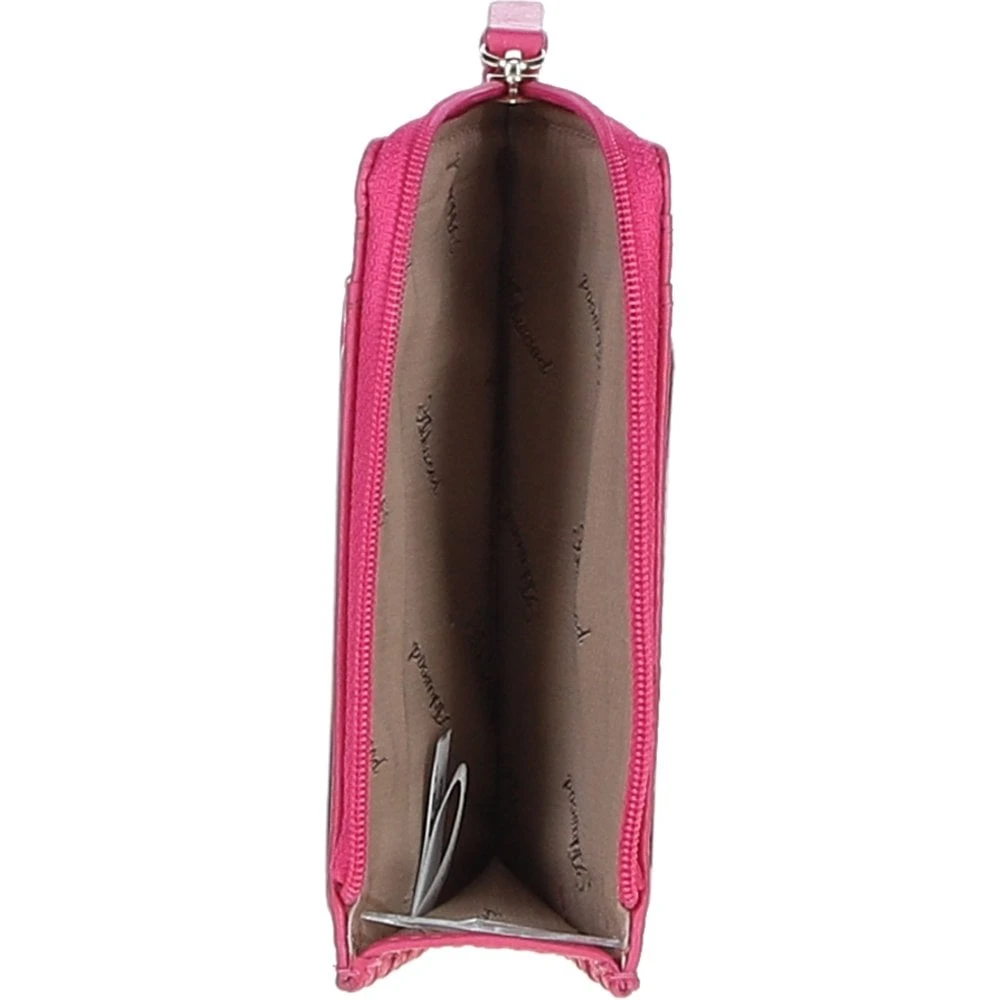 Leather RFID Protected Purse With Zip Pocket Raspberry: 31800 - Image 4