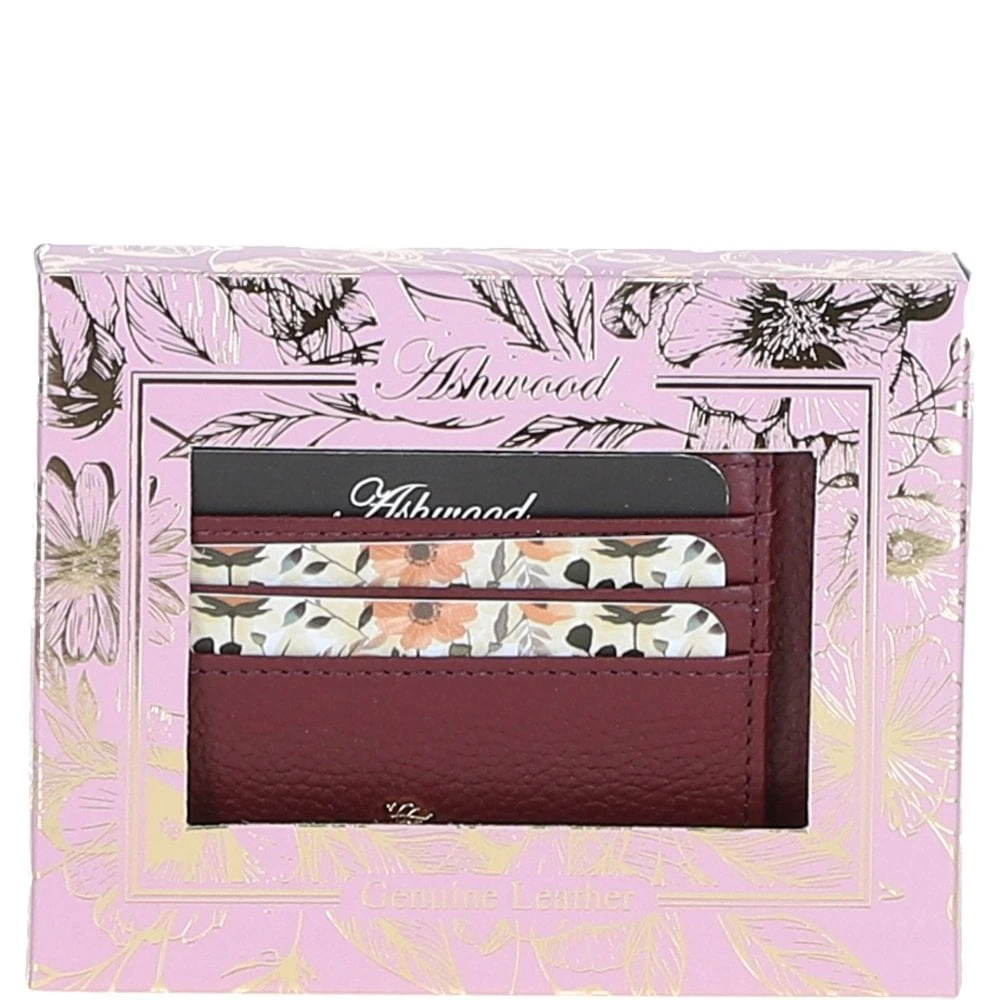 Leather RFID Protected Purse With Zip Pocket Wine: 31800 - Image 2