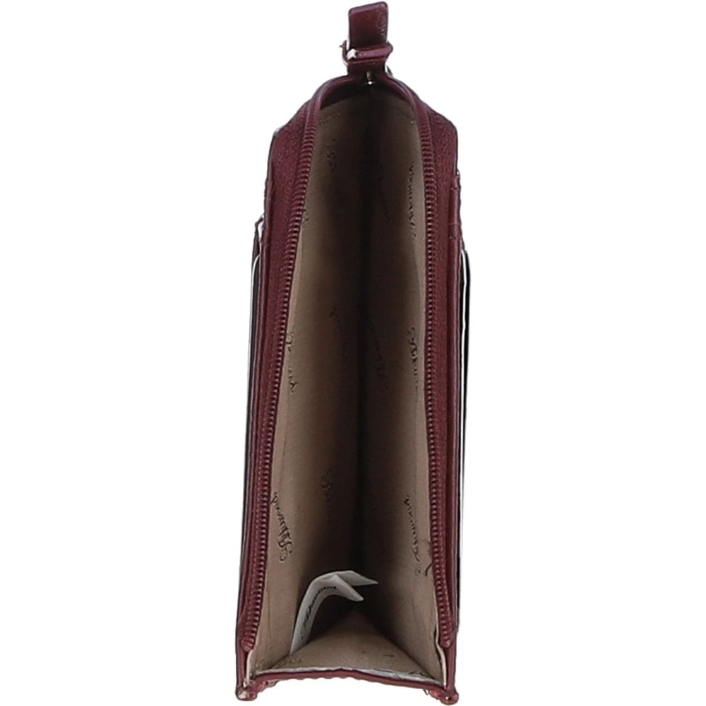 Leather RFID Protected Purse With Zip Pocket Wine: 31800 - Image 4