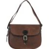 Leather Saddle Bag Oily Brown: Jackson