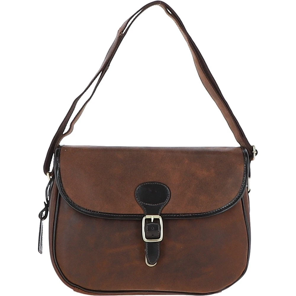 Leather Saddle Bag Oily Brown: Jackson