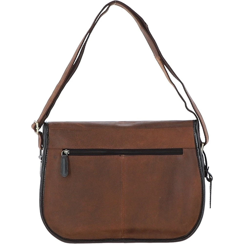 Leather Saddle Bag Oily Brown: Jackson - Image 3