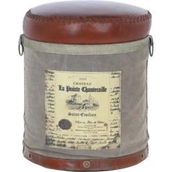 Leather Saint-Emilion Stool Multi: KI-006