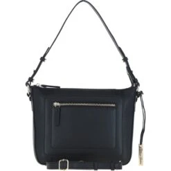 Leather Shoulder Bag Black: Z-72