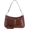 Leather Shoulder Bag Chestnut: T-84