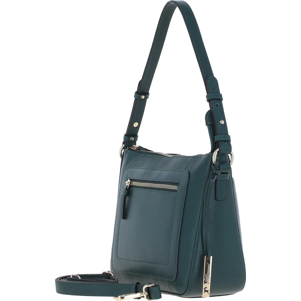 Leather Shoulder Bag Green: Z-72 - Image 2