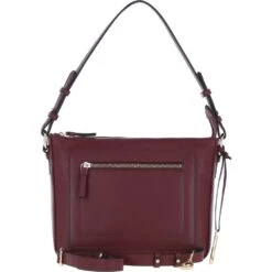 Leather Shoulder Bag Wine: Z-72