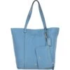 Leather Shoulder Bag With Detachable Pouch Denim: 64454