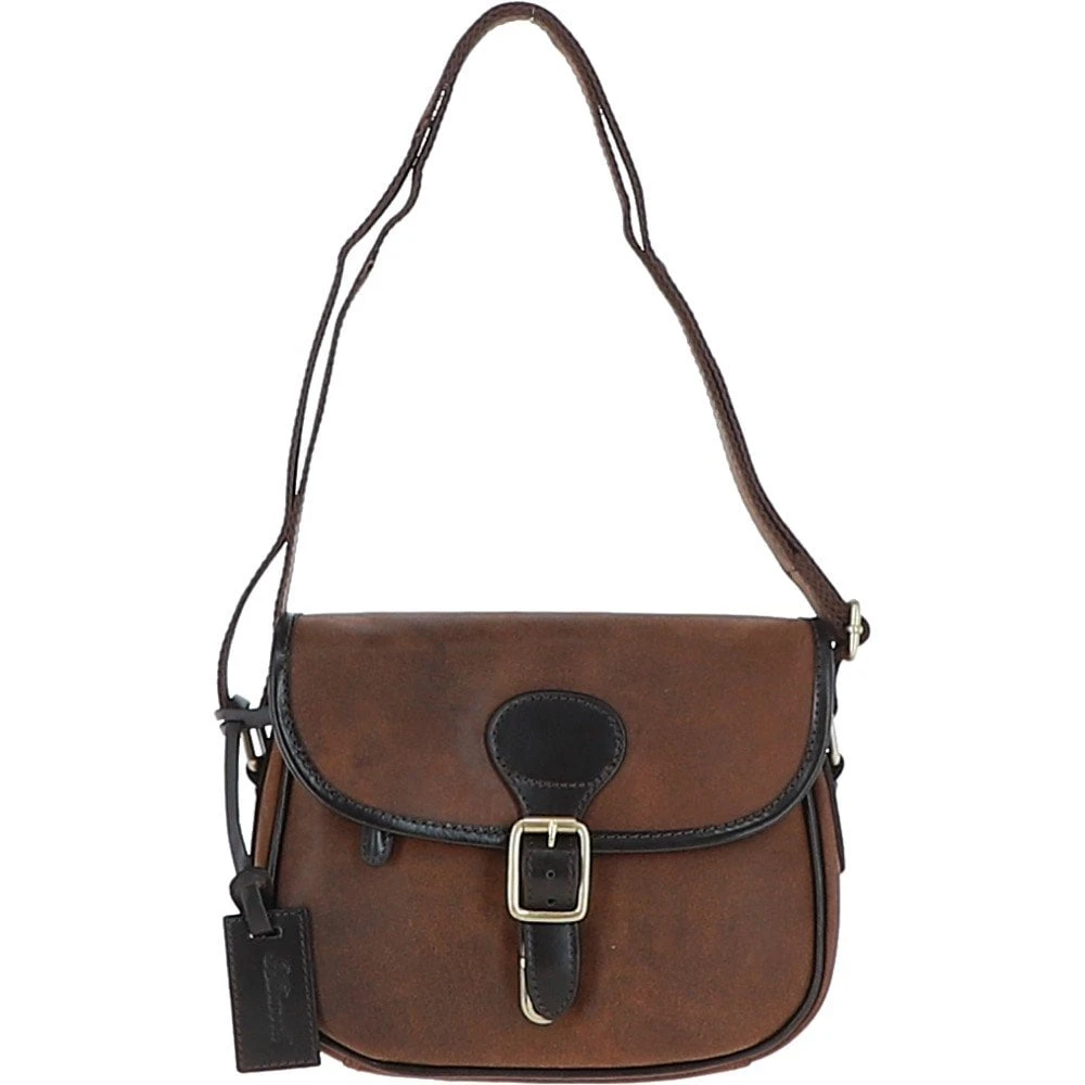 Leather Small Saddle Bag Oily Brown: Joules