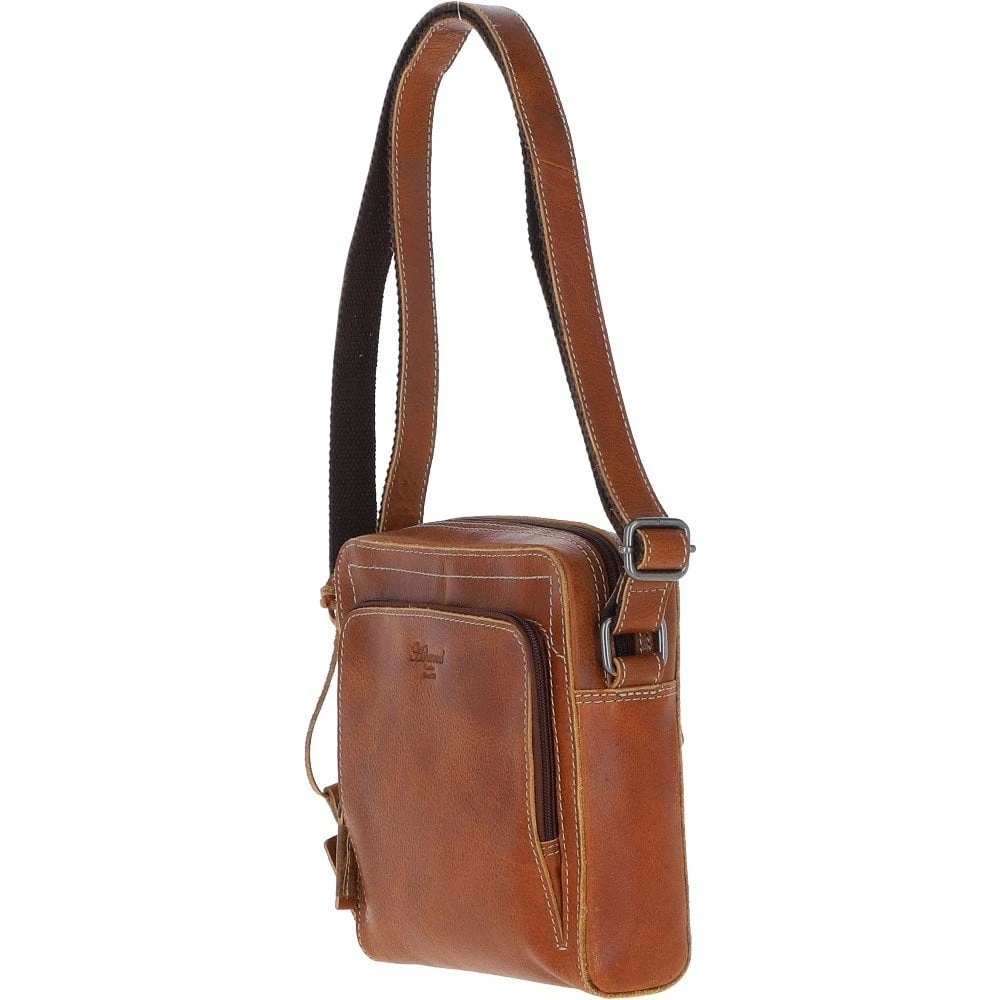 Leather Travel Bag – Cognac: FE08-SM - Image 2