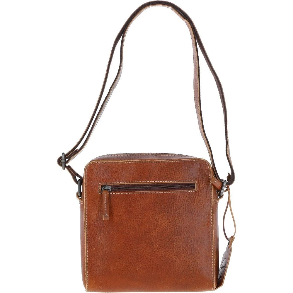 Leather Travel Bag – Cognac: FE08-SM - Image 3