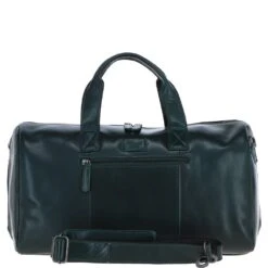 Leather Travel Weekend Duffle Bag Green: P-68