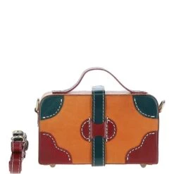 Leather Trinket Box Orange: VIN-7