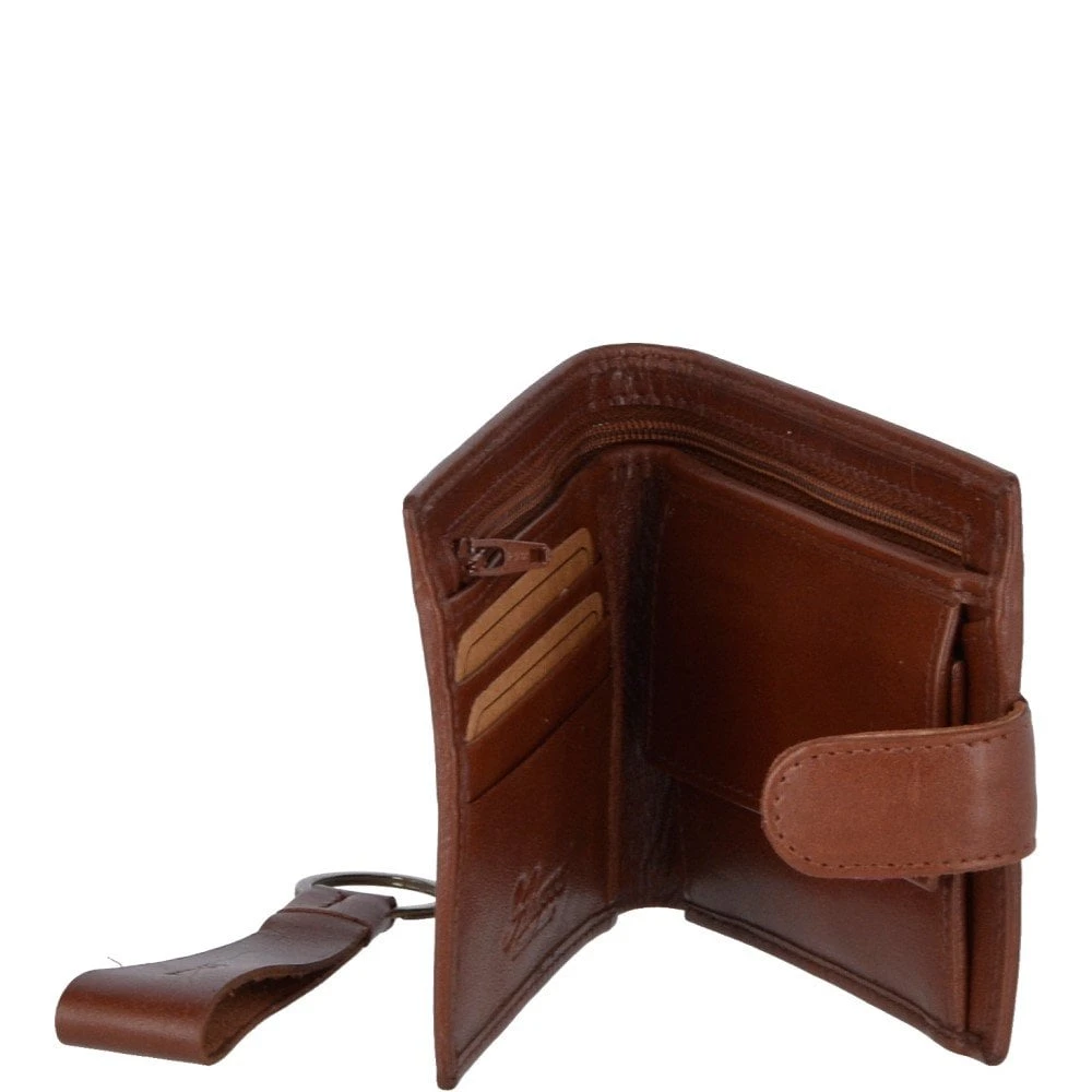 Leather Wallet And Keyring Gift Set Chestnut : GS-1287 - Image 2