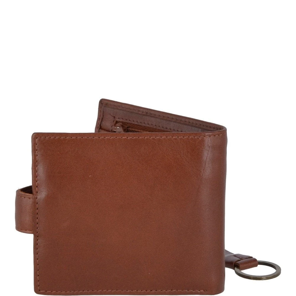 Leather Wallet And Keyring Gift Set Chestnut : GS-1287 - Image 3