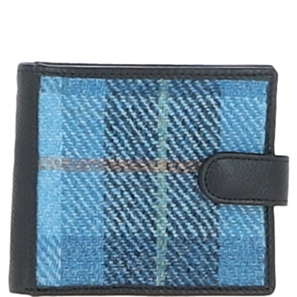 Leather X Harris Tweed Bi-Fold Wallet Black/Mix: TW-80-23-BM