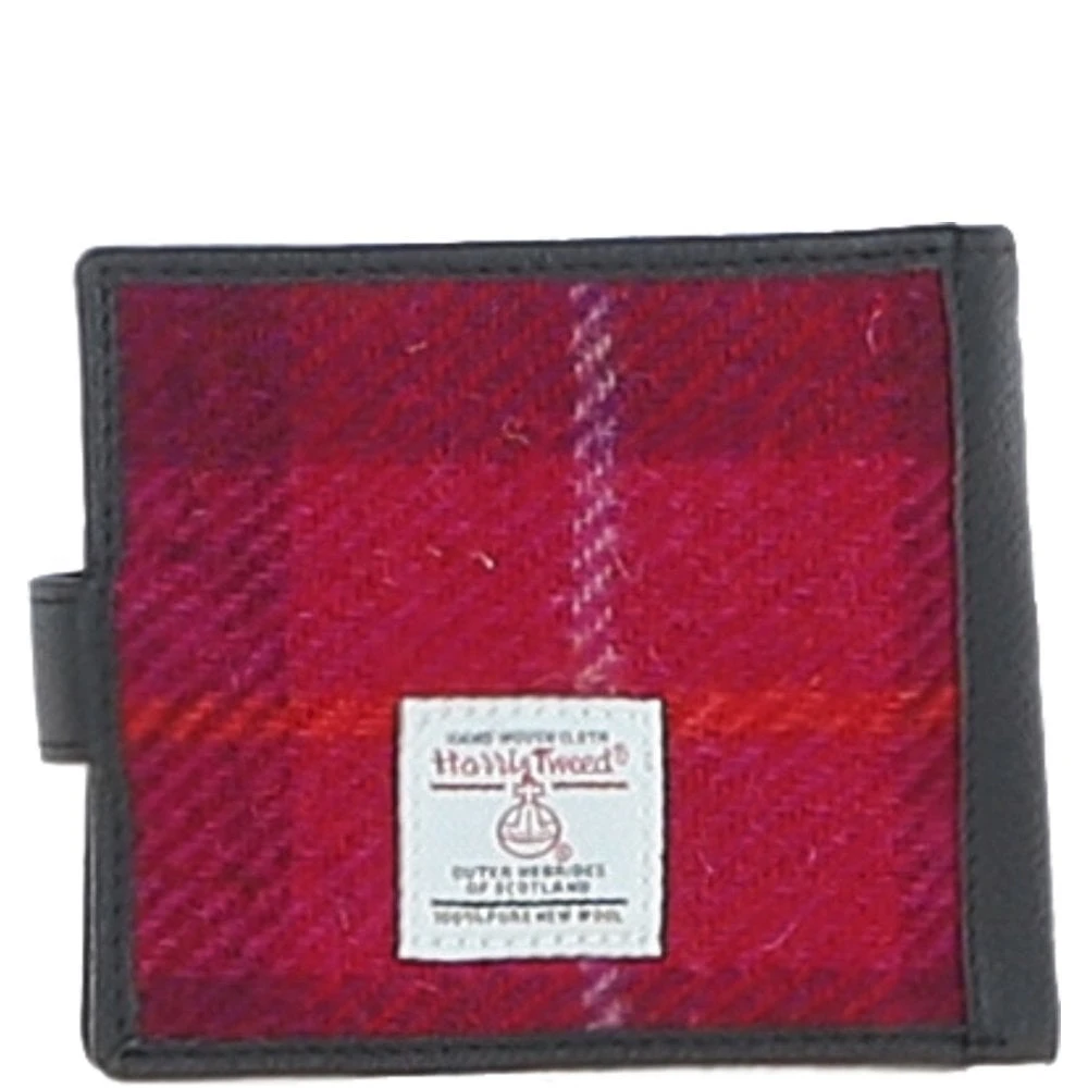 Leather X Harris Tweed Bi-Fold Wallet Black/Mix: TW-80-23-BM - Image 3